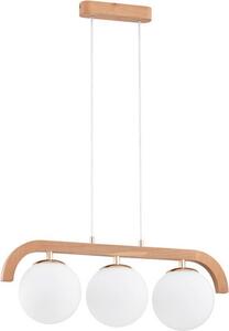 Lampada a sospensione in stile scandinavo con tre sfere bianche, rosetta 3xE14 10W, modello ALF63086 Alfa