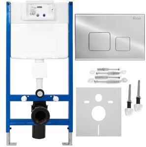 Supporto da incasso per vasi WC con bottone F Cromo