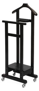 Indossatore Servomuto in Legno con Rotelle 31x45x115 cm Mimmo Nero