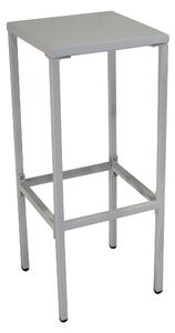 Sgabello Alto da Giardino 32x32xH78 cm in Metallo Utility Bianco
