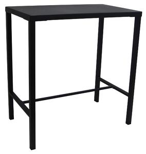 Tavolo Alto da Giardino 105x60xH110 cm in Metallo Utility Nero