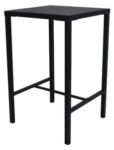 Tavolo Alto da Giardino 70x70xH110 cm in Metallo Utility Nero