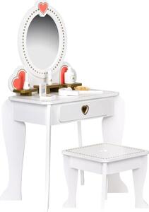 Grande toeletta in legno con specchio per bambine ECOTOYS