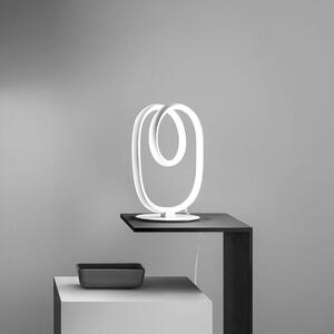 Lampada da tavolo Diva L Bianco - Abat-jour LED 17W 3000K 900lm in alluminio e silicone, Diffusione 360 gradi, Dimmerabile integrato - Gealuce