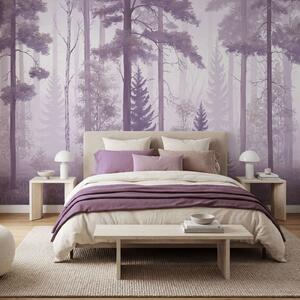 Carta da parati Wall mural Foggy forest with trees, Carta da parati Natura, Carta da parati popolare, t00978v3 - Tapeko.it