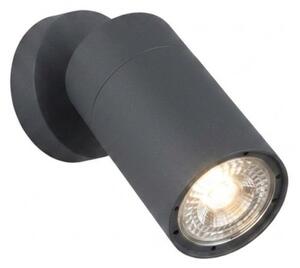 Applique moderno top light oslo 1 ga gu10 led ip65 orientabile alluminio vetro - Top Light