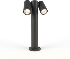 Lampioncino moderno top light oslo pa50 pa80 2 ga gu10 led ip65 orientabile alluminio vetro - Top Light