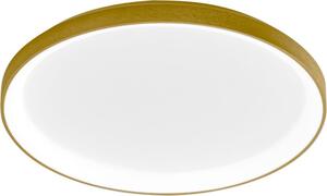 Krizia - Plafoniera led moderna 50W dimmerabile - 4100lm, luce calda 3000K, alluminio oro, diffusore opale, d.45 cm, IP20