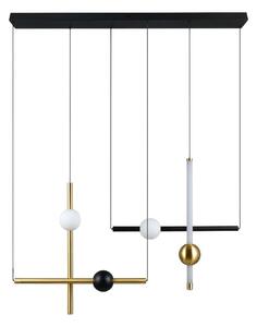 Lampadario LED nero/dorato con intensità regolabile Melita – Trio