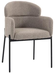 HOMCOM Poltrona d'Accento Moderna, Poltrona in Chenille con Schiuma ad Alta Densità, Schienale Ergonomico, Gambe in Metallo, Marrone Chiaro | Aosom Italy
