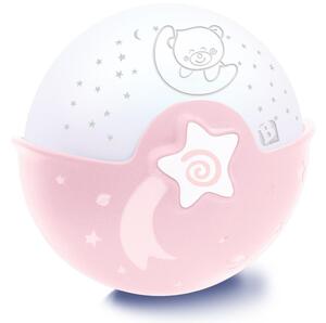 Infantino - Lampada piccola per bambini con proiettore 3xAA rosa