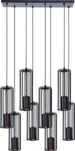Lampadario FALCON nero 8xGU10x50W in metallo, dimensioni: 120x65x20 cm, IP20, Kaja