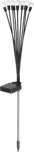 Lampada solare, Rebel, 10 LED, IP65, nero