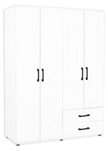 Armadio 4 ante e 2 cassetti GRD4422023 colore bianco