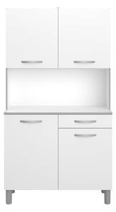Armadio da cucina Essentiel bianco e grigio L 100H 184.6 x P 40 cm