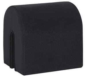 Pouf rivestimento in velluto nero pouf a forma di u accessori soggiorno di design moderno Beliani