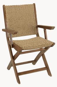Set di 2 sedie da giardino pieghevoli in legno di acacia con braccioli Vick