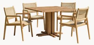 Set da pranzo da giardino in legno di teak Valeria, set da 5