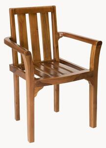 Set di 2 sedie da giardino in legno di teak con braccioli Maeva