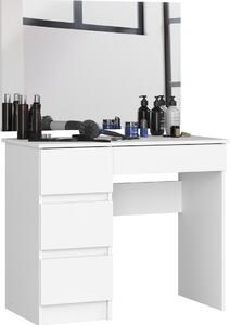 Akord Tavolo Trucco Bianco Con Specchio A Sinistra 90X50X142 Cm