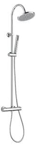 Colonna doccia Rousseau, acciaio inox/plastica, termostatico, sistema di massaggio, 3 posizioni, cromato