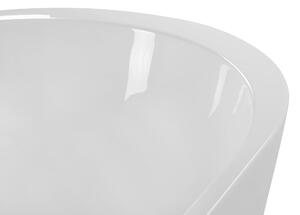 Vasca da bagno bianca con argento sanitario singolo acrilico 170 x 80 cm autoportante moderno Beliani
