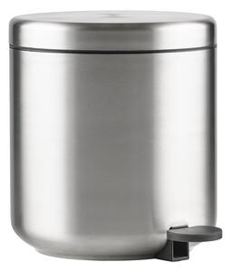 Cestino per la spazzatura color argento opaco in acciaio inox con pedale 4 l Ume – Zone