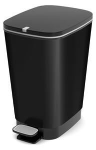 Cestino per la spazzatura nero opaco in plastica con pedale 25 l Chic Bin M – KIS
