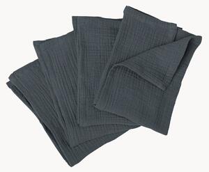 Set di 4 tovaglioli in cotone muslin fatti a mano Carla
