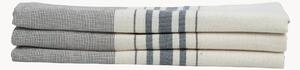 Set di 3 strofinacci in cotone fatti a mano Louise