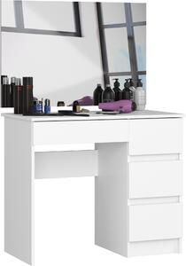 Akord Toeletta Con Specchio A Destra Bianca 90X50X142 Cm