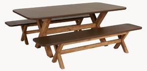 Set di mobili da giardino con gambe in legno di acacia Macabane, set da 3