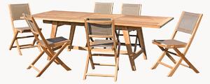 Set da giardino in legno di teak Fun, set da 7
