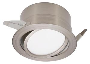 Faretto da incasso LED Ori Lindi tondo argento, orientabile foro incasso 8.3 cm luce cct regolazione da bianco caldo a bianco freddo