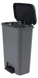 Cestino per la spazzatura grigio scuro in plastica con pedale 50 l Compatta – Curver