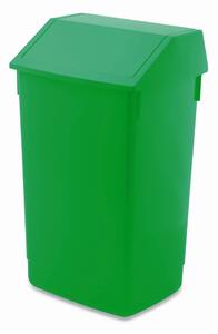 Cestino per la spazzatura in plastica verde per raccolta differenziata 60 l – Addis