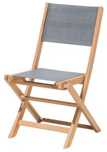 Set di 2 sedie da giardino in legno chiaro di acacia pieghevoli Beliani