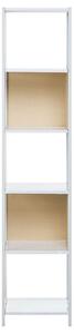 Libreria bianca con legno chiaro 165 x 35 cm Scaffale a 5 ripiani Moderno e minimalista Beliani