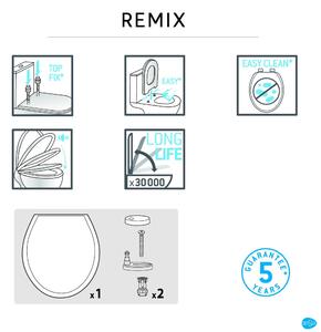 Copriwater ovale Universale Remix SENSEA duroplast bianco