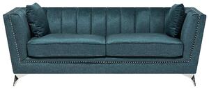 Set di divani a 2 + 3 posti con trapuntatura del pannello di rivestimento della testa del chiodo blu verde acqua Beliani