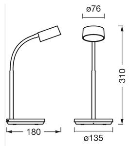 Osram - Lampada da tavolo dimmerabile a LED OFFICE LINE LED/4,8W/230V nera