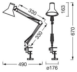 Osram - Lampada da scrivania LED dimmerabile con morsetto OFFICE LINE LED/9W/230V 3000K bianca