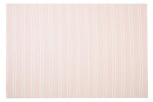 Tappeto tappetino Tappeto Rosa Reversibile Materiale Sintetico Esterno e Interno Bianco Righe Rettangolare 140 x 200 cm Beliani