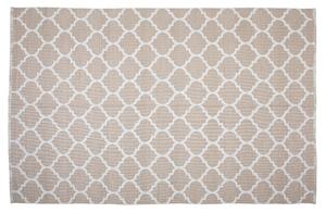Tappeto in tessuto beige 140 x 200 cm reversibile per interni ed esterni marocchino Beliani