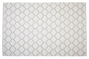 Tappeto in tessuto beige 140 x 200 cm reversibile per interni ed esterni marocchino Beliani