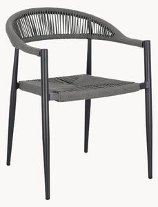Set di 4 sedie da giardino impilabili con braccioli Jandia