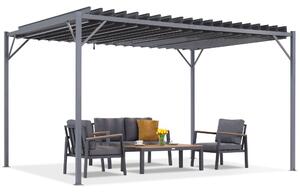 Pergola antracite Tasos 3x6m con zanzariera Garden Point