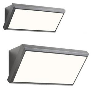 MAKO APPLIQUE DA ESTERNO 2 MISURE ANTI SALSEDINE IP65 LED INTEGRATO LUCE 3000K ANTRACITE