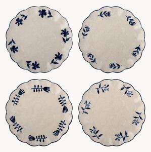 Set di 4 piatti da colazione dipinti a mano Eimy