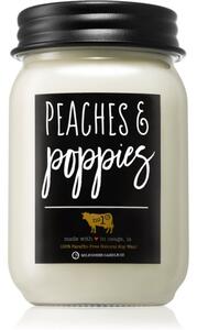 Milkhouse Candle Co. Farmhouse Peaches & Poppies candela profumata Mason Jar 368 g